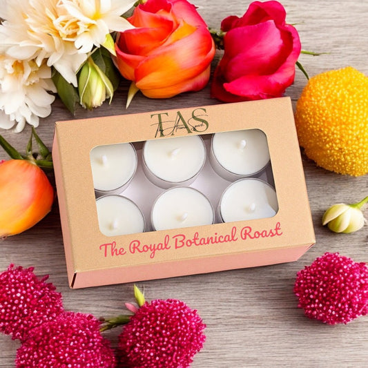The Royal Botanical Roast – Pack pf 6 Soy Wax Candles in Polycarbonate Jars